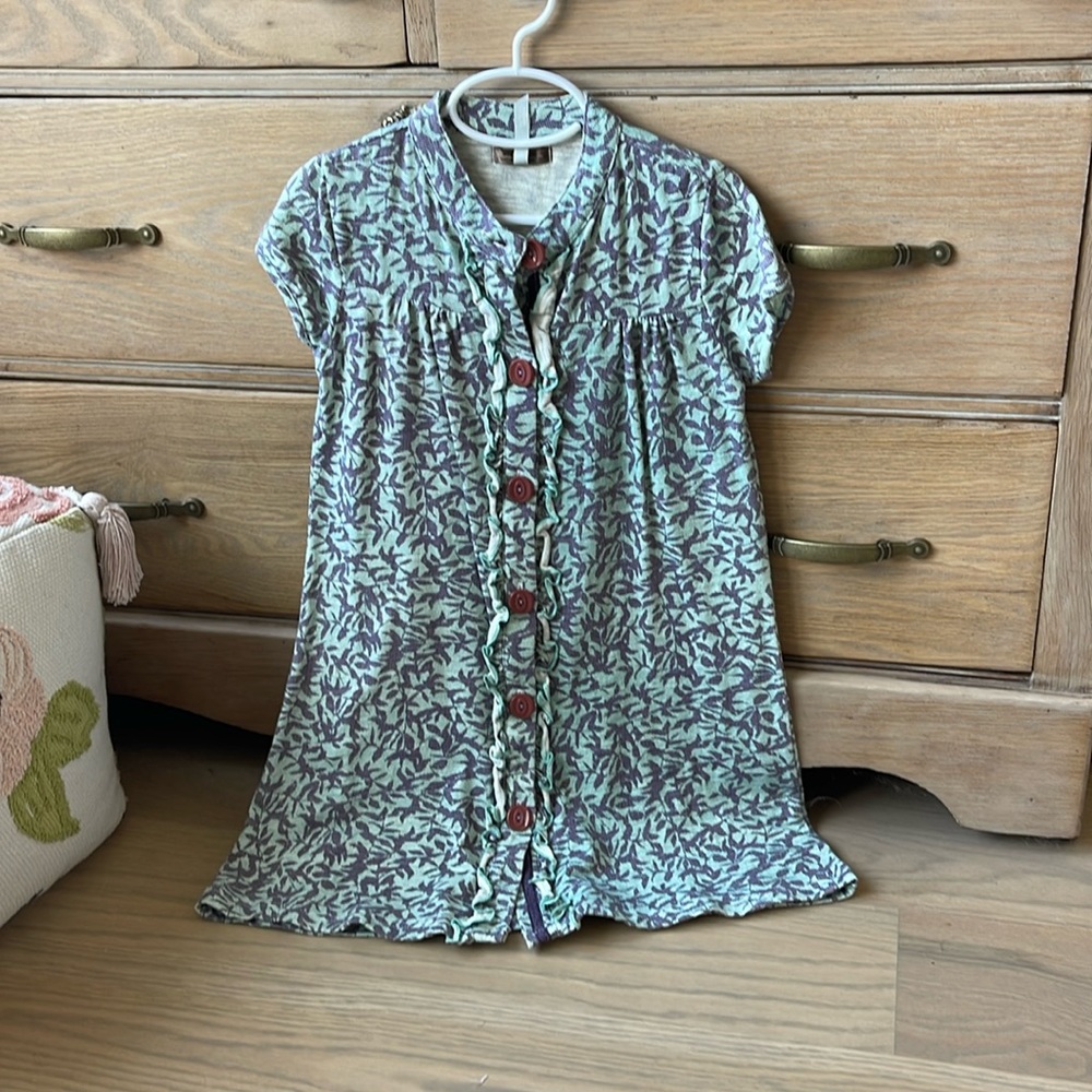 Matilda Jane You and Me Girls Junebug Blue Ruffle Lap Dress Girls size 8